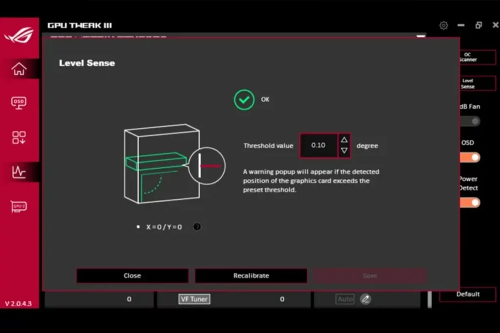  فناوری Level Sense ایسوس برای تشخیص خمیدگی کارت گرافیک