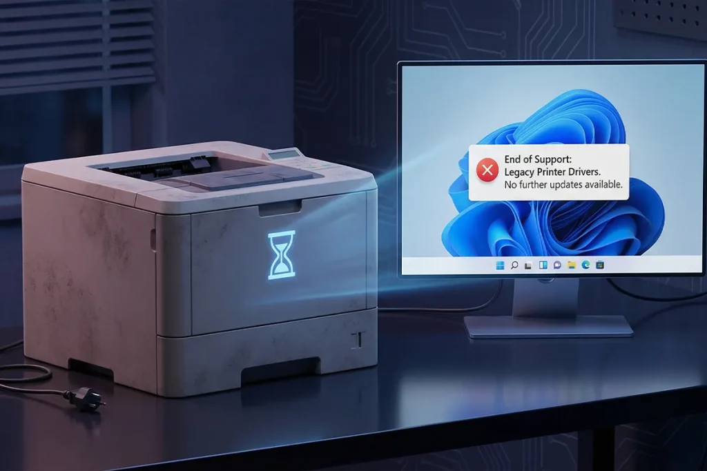 اتمام آپدیت درایور پرینترهای قدیمی در ویندوز 11